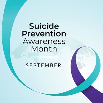 National suicide prevention month design template good for celebration. ribbon vector design. flat ribbon illustration. flyer design. eps 10.