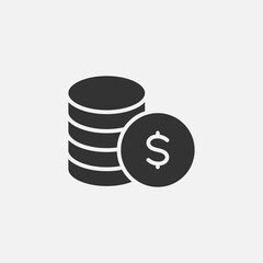 money coins flat icon vector illustration