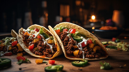 Mexican food tacos