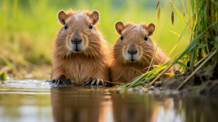 A pair of alpine guinea pigs