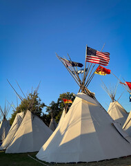 Flags Over Teepees © Rene