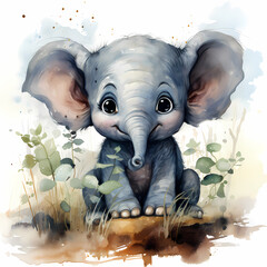 Elephant Water Color Design