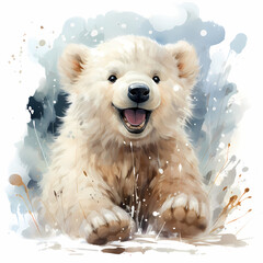 Polar Bear Water Color Design - 630920451