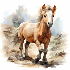 Horse Water Color