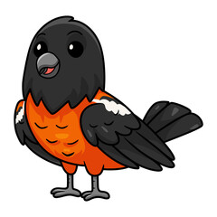 Cute venezuelan troupial bird cartoon