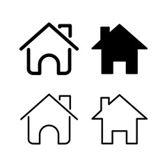 Home icon vector. House vector icon