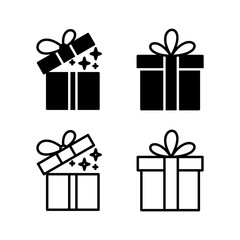Gift icon vector. gift box icon. birthday gift