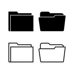 Folder icon vector. document folder icon