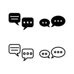 Chat icon vector. Chat Icon in trendy flat style isolated. Speech bubble symbol