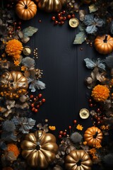 A cute Halloween background. Generative AI. 
