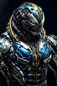 fusion between Cyborg, Venom and Predactor