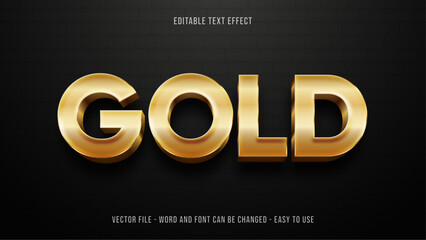 Editable text effect gold mock up
