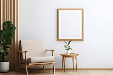 Soft and Modern Frame Display Frame Mockup, generative, ai