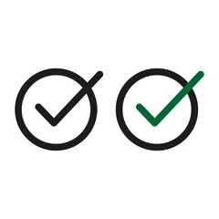 Check mark icon. Vector illustration. EPS 10.