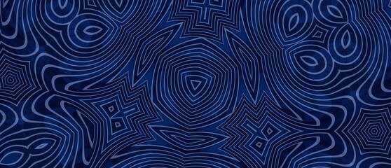 Fototapeta na wymiar Abstract blue background with concentric lines