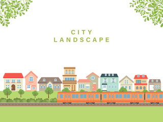 洋風な住宅が立ち並ぶ街並み