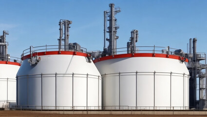 Obraz premium industrial fuel tanks