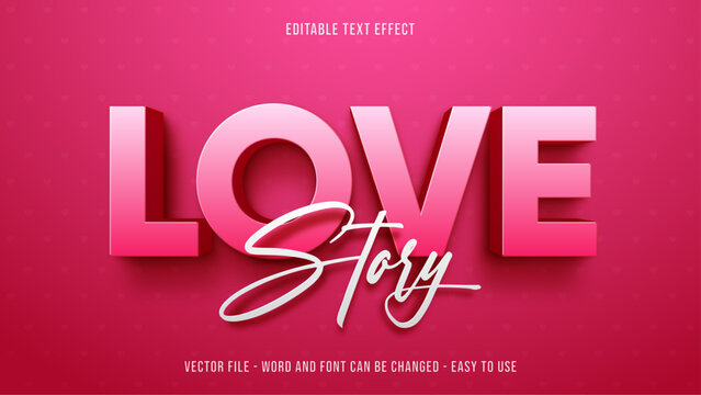 Editable text effect love mock up