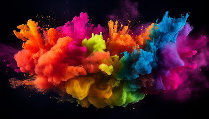 Fototapeta na wymiar Abstract colorful background, splash, created with ai generative technology