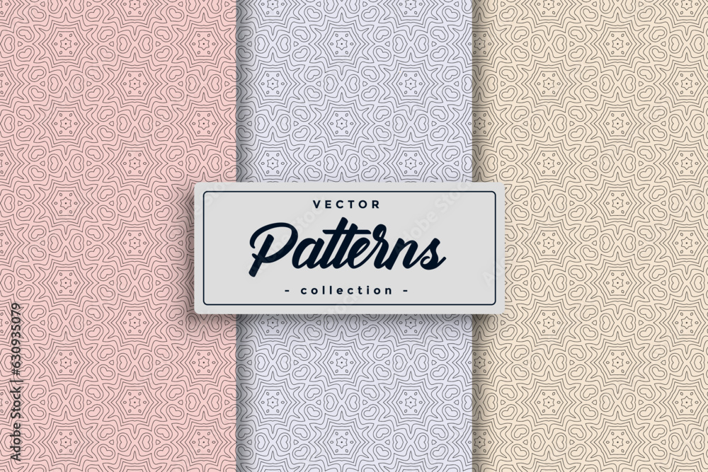 Fototapete background pattern seamless pattern black vector textile pattern texture design Vector
