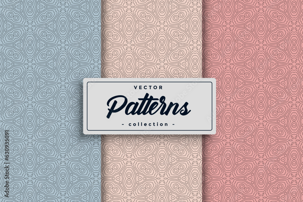 Fototapete background pattern seamless pattern black vector textile pattern texture design Vector