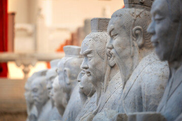 Nagasaki, Japan - Nov 28 2022: Confucius Shrine (Koshi-byo) built in 1893 by Nagasaki's Chinese...