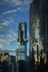 City scapes between the sky