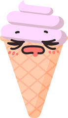 Cute ice cream vector element