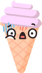 Cute ice cream vector element