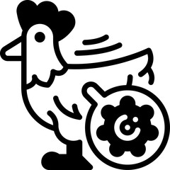 poultry solid line icon