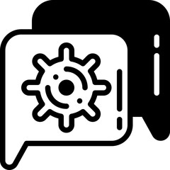 talking solid line icon