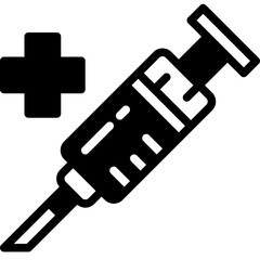 vaccine solid line icon