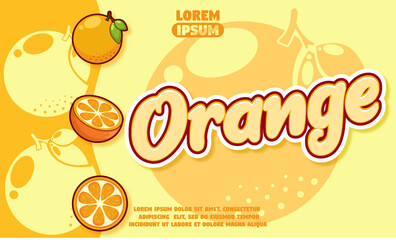 orange text effect with orange icon background