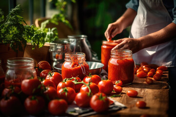 Making Traditional Italian Tomato Puree "Passata di Pomodoro"