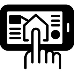 smart phone solid line icon
