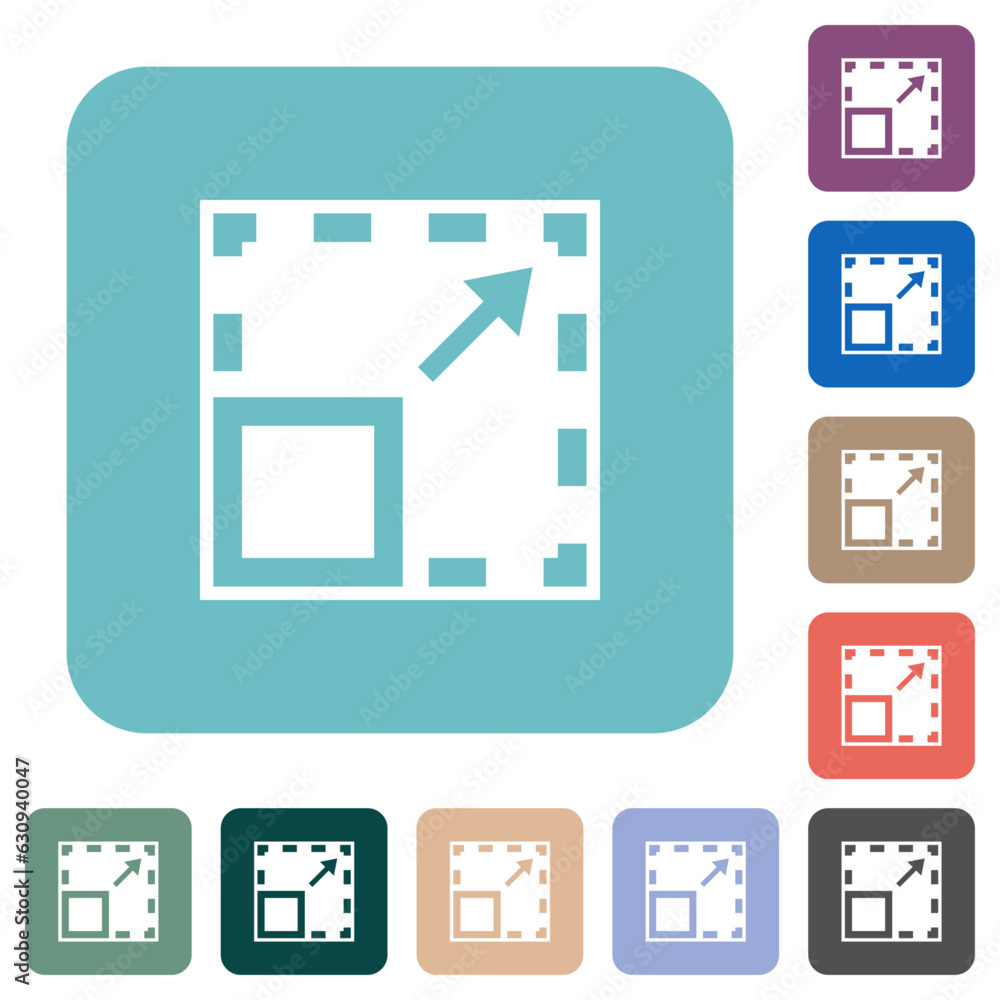 Poster maximize element solid rounded square flat icons