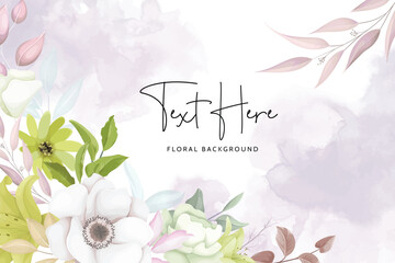 beautiful hand drawn floral wreath background