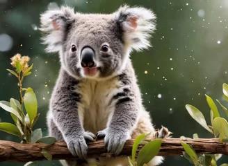 Foto op Plexiglas Adorable Koalas in Camouflage: A Cute Studio Nature Photo generative ai © Wendell Maddox