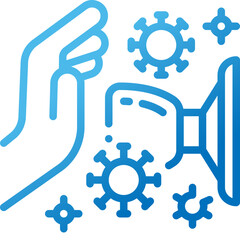 dirty door knob gradient line icon