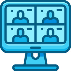 video calling two tone icon