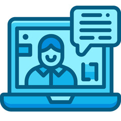 video calling two tone icon