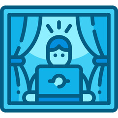 stay at home two tone icon