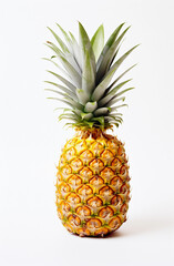 Pineapples are shown on a white background. beautiful big ball