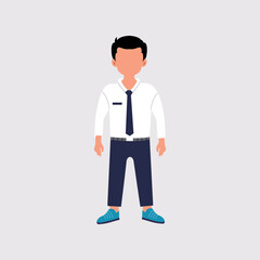 Student flat illustration vector element