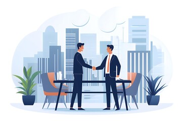 business persons shaking hands on a meeting