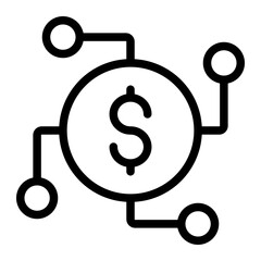 fintech line icon