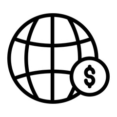 global network line icon