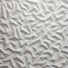 crumpled white geometric paper texture for background asset