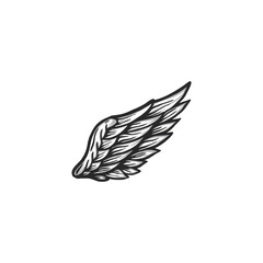half wings vector symbol