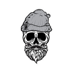 skull wearing beanie